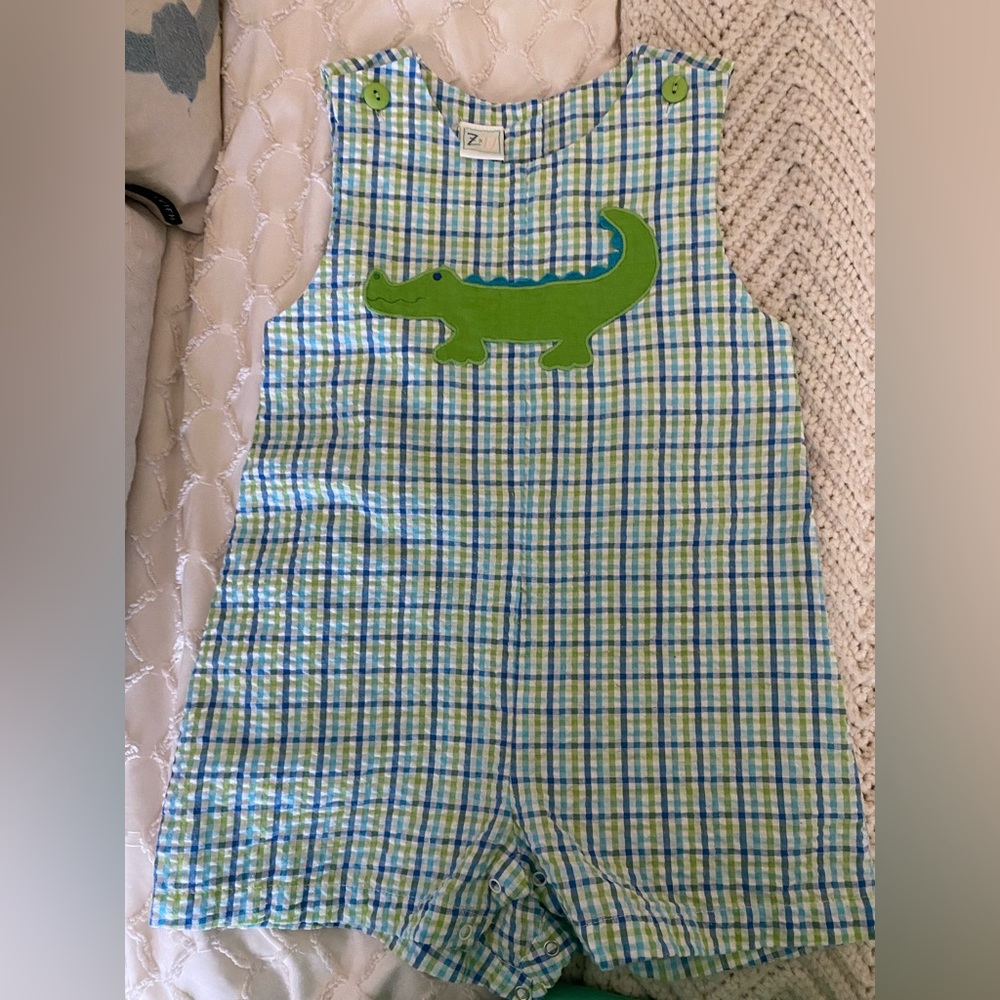 Plaid Gator Shortall